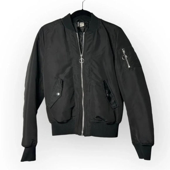 H&M Jackets & Blazers - H&M Black Bomber Jacket 4